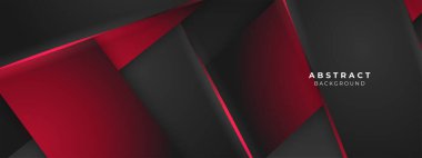 Siyah ve kırmızı geometrik şekiller soyut arkaplan geometrisi parlaklığı ve sunum tasarımı için katman element vektörü. İş dünyası, şirket, kurum, parti, şenlik, seminer ve görüşmeler için uygun.