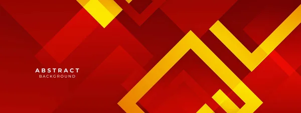 Moderno Vermelho Amarelo Formas Geométricas Abstrato Tecnologia Fundo Vector Abstrato —  Vetores de Stock