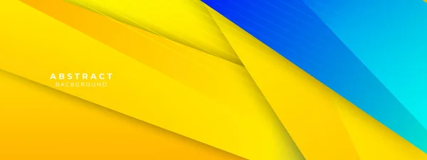 Modré Žluté Geometrické Tvary Abstraktní Moderní Technologie Pozadí Design Vektorové — Stockový vektor