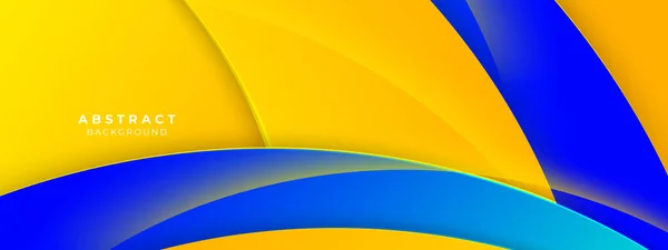 Abstrato Azul Amarelo Formas Geométricas Fundo Tecnologia Vetorial Para Brochura —  Vetores de Stock