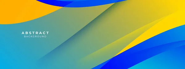 Abstrakt Blå Och Gul Bakgrund Med Modern Trendig Fräsch Färg — Stock vektor