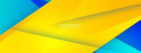 Formas Geométricas Azul Amarelo Abstrato Fundo Geometria Brilho Camada Elemento — Vetor de Stock