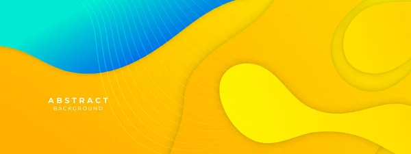 最小限の幾何学的青と黄色の幾何学的形状光技術の背景抽象的なデザイン ベクトルイラスト抽象グラフィックデザインパターンプレゼンテーション背景Webテンプレート — ストックベクタ
