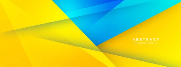 Formas Geométricas Azules Amarillas Abstractas Forma Línea Geométrica Ligera Con — Vector de stock