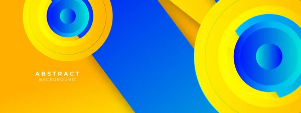 Formas Geométricas Mínimas Azul Amarelo Design Fundo Moderno Abstrato Design —  Vetores de Stock