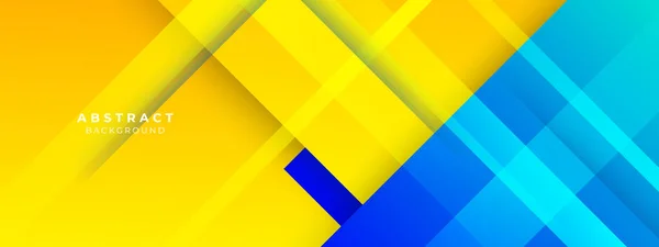 Abstrato Azul Amarelo Formas Geométricas Fundo Tecnologia Vetorial Para Brochura —  Vetores de Stock