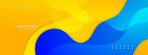 Abstrakte Blaue Und Gelbe Geometrische Formen Hintergrund Vektor Illustration Abstrakt — Stockvektor