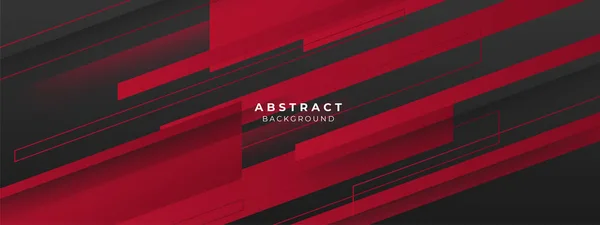 Abstrait Noir Rouge Formes Géométriques Vectorielles Fond Technologie Pour Brochure — Image vectorielle