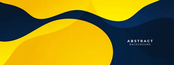 现代抽象蓝色和黄色元素设计背景 — 图库矢量图片