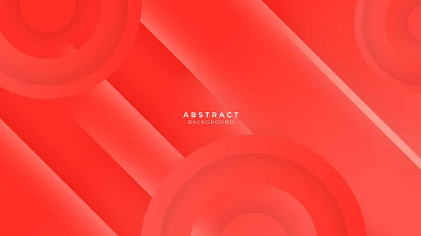 Fondo Rojo Abstracto Con Elementos Geométricos Minimalistas — Vector de stock