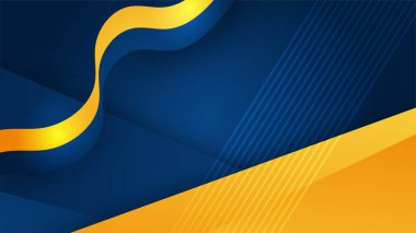 Modern mavi ve sarı bayrak yıldızı yarım ton ve podyum tasarım arka planı. Sunum tasarımı, el ilanı, sosyal medya kapağı, afiş, ulus festivali afişi için modaya uygun renge sahip soyut arkaplan