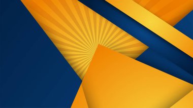 Modern mavi ve sarı bayrak yıldızı yarım ton ve podyum tasarım arka planı. Sunum tasarımı, el ilanı, sosyal medya kapağı, afiş, ulus festivali afişi için modaya uygun renge sahip soyut arkaplan