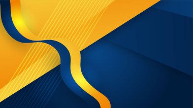 Modern mavi ve sarı bayrak yıldızı yarım ton ve podyum tasarım arka planı. Sunum tasarımı, el ilanı, sosyal medya kapağı, afiş, ulus festivali afişi için modaya uygun renge sahip soyut arkaplan