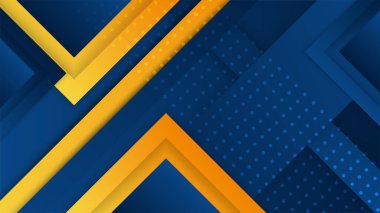Modern mavi ve sarı bayrak yıldızı yarım ton ve podyum tasarım arka planı. Sunum tasarımı, el ilanı, sosyal medya kapağı, afiş, ulus festivali afişi için modaya uygun renge sahip soyut arkaplan