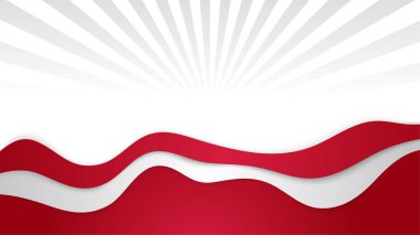 Kırmızı beyaz bayrak ve Pancasila tasarım geçmişiyle Endonezya Bağımsızlık Günü 'nüz kutlu olsun. 17 Agustus Endonezya arka plan sancak vektör illüstrasyonu. Dirgahayu Kemerdekaan the Endonezya Arkaplanı