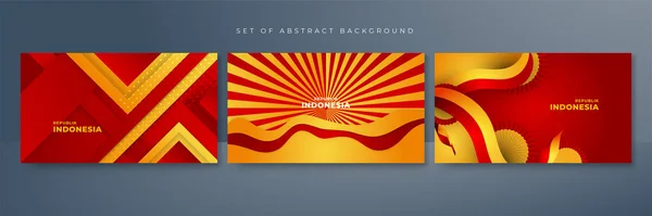 Счастливого Дня Индонезии Красной Оранжевой Тематикой Дизайнерским Фоном Pancella Векторная — стоковый вектор