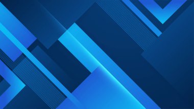 Modern basit şekil mavi tasarım arkaplanı