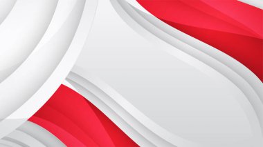 Soyut kırmızı ve beyaz geometrik eğimli arkaplan