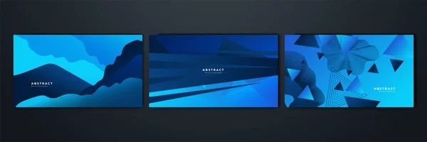 Moderní Modrý Gradient Abstraktní Pozadí Design Design Pro Plakát Šablony — Stockový vektor