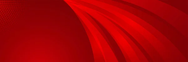 Moderne Rode Abstracte Vector Lange Banner Minimale Achtergrond Met Golven — Stockvector