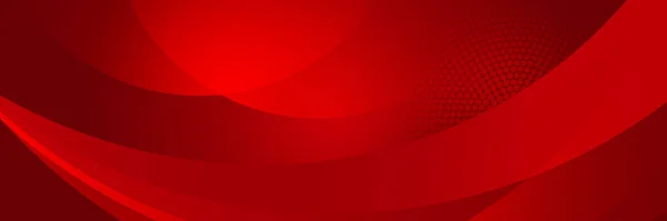 Moderno Vector Abstracto Rojo Largo Banner Fondo Mínimo Con Flechas — Vector de stock