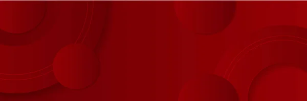 Modernes Rotes Abstraktes Vektor Langes Banner Minimaler Hintergrund Mit Wellen — Stockvektor