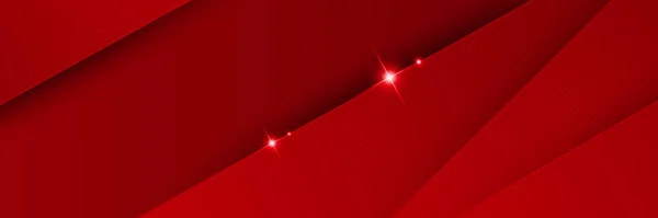 Moderno Vector Abstracto Rojo Largo Banner Fondo Mínimo Con Flechas — Archivo Imágenes Vectoriales