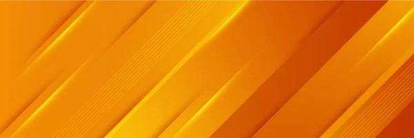 Moderní Oranžově Žlutý Abstraktní Vektorový Dlouhý Prapor Minimální Pozadí Šipkami — Stockový vektor