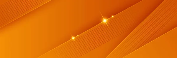 Modern Turuncu Sarı Soyut Taşıyıcı Uzun Afiş Dalgaların Geometrik Şekilleri — Stok Vektör