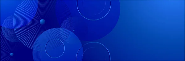 Синій Абстрактний Вектор Довгий Банер Мінімальний Фон Стрілками Пробілом Копіювання — стоковий вектор