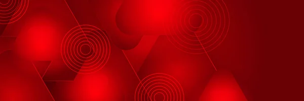 Modern Kırmızı Soyut Vektör Uzun Afişi Dalgaların Geometrik Şekilleri Metin — Stok Vektör