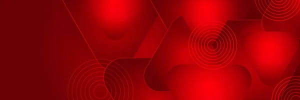 Σύγχρονο Κόκκινο Αφηρημένο Διάνυσμα Μακρύ Πανό Ελάχιστο Φόντο Κύματα Βέλη — Διανυσματικό Αρχείο