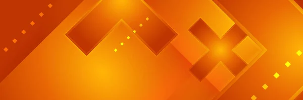 Modern Orange Gul Abstrakt Vektor Lång Banner Minimal Bakgrund Med — Stock vektor