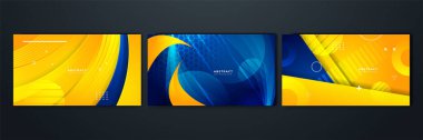 Soyut mavi ve sarı arka plan. Poster tasarımı, web üzerinde şablon, arkaplan, afiş, broşür, web sitesi, broşür, broşür, broşür, iniş sayfası, sunum, sertifika ve webinar