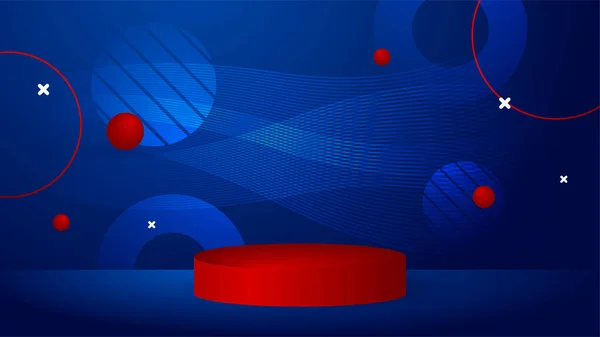 Abstrakter Blauer Und Roter Hintergrund — Stockvektor
