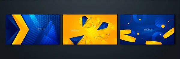 Αφηρημένο Μπλε Και Κίτρινο Φόντο Σχεδιασμός Για Αφίσα Πρότυπο Στο — Διανυσματικό Αρχείο