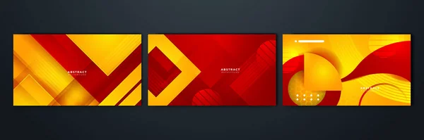 Αφηρημένο Κόκκινο Και Κίτρινο Φόντο Σχεδιασμός Για Αφίσα Πρότυπο Στο — Διανυσματικό Αρχείο