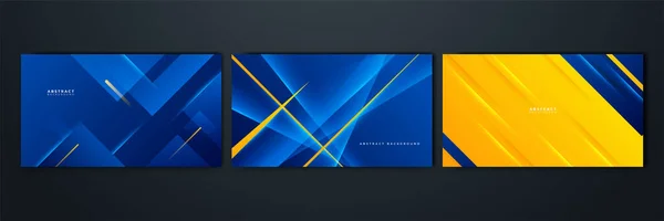 Αφηρημένο Μπλε Και Κίτρινο Φόντο Σχεδιασμός Για Αφίσα Πρότυπο Στο — Διανυσματικό Αρχείο