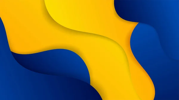 Абстрактный Синий Желтый Фон Design Poster Template Web Backdrop Banner — стоковый вектор