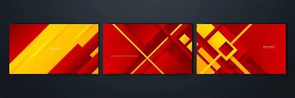 Αφηρημένο Κόκκινο Και Κίτρινο Φόντο Σχεδιασμός Για Αφίσα Πρότυπο Στο — Διανυσματικό Αρχείο