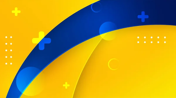 Абстрактный Синий Желтый Фон Design Poster Template Web Backdrop Banner — стоковый вектор