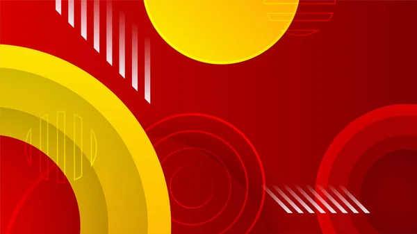 Абстрактный Красный Желтый Фон Design Poster Template Web Backdrop Banner — стоковый вектор