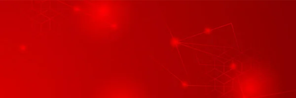 Červená Technologie Digitální Banner Design Hlavička Pro Vědu Medicínu Digitální — Stockový vektor