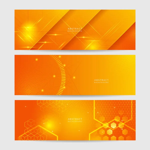 Diseño Banner Digital Tecnología Naranja Encabezado Ciencia Medicina Tecnología Digital — Vector de stock