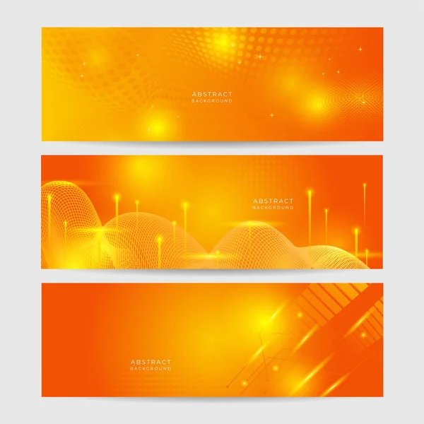 Πορτοκαλί Τεχνολογία Ψηφιακού Σχεδιασμού Banner Επιστήμη Ιατρική Και Ψηφιακή Τεχνολογία — Διανυσματικό Αρχείο