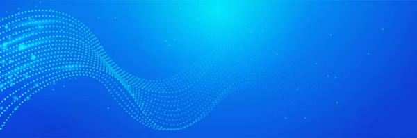 Αφηρημένη Γεωμετρική Μπλε Ευρεία Σχεδιασμό Banner Φόντο Πανό Επαγγελματικής Παρουσίασης — Διανυσματικό Αρχείο