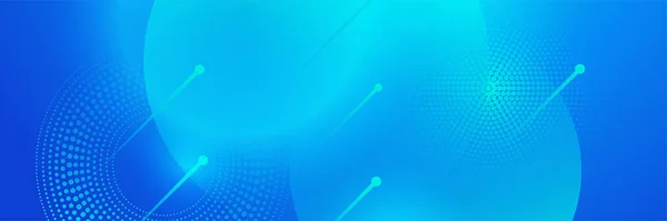 Αφηρημένη Γεωμετρική Μπλε Ευρεία Σχεδιασμό Banner Φόντο Πανό Επαγγελματικής Παρουσίασης — Διανυσματικό Αρχείο
