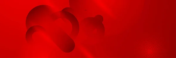 現代赤い抽象的なバックグラウンド 赤いバナーテンプレートベクトルイラスト 3Dオーバーラップレイヤーと幾何学的な波形 未来の技術 デジタル抽象的な赤い多彩なデザインバナー — ストックベクタ