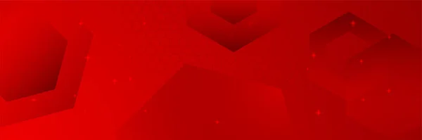 現代赤い抽象的なバックグラウンド 赤いバナーテンプレートベクトルイラスト 3Dオーバーラップレイヤーと幾何学的な波形 未来の技術 デジタル抽象的な赤い多彩なデザインバナー — ストックベクタ