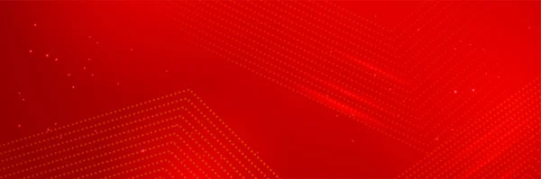 现代红色抽象横幅背景 红色横幅模板矢量插图与3D重叠层和几何波型 未来科技数码抽象红色彩色设计横幅 — 图库矢量图片